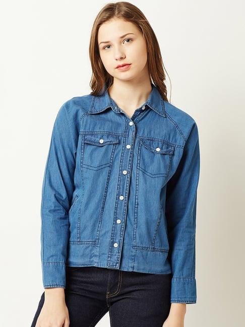 miss chase blue denim jacket