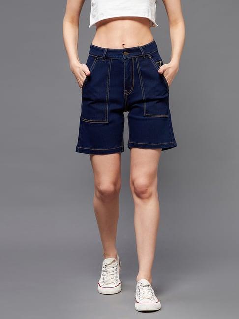 miss chase blue denim shorts