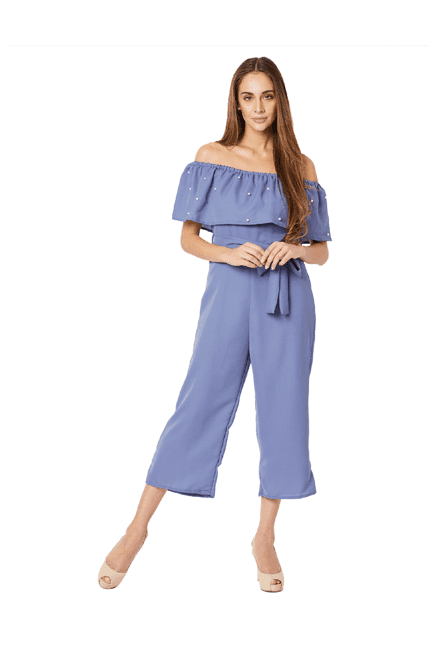 miss chase blue midi jumpsuit