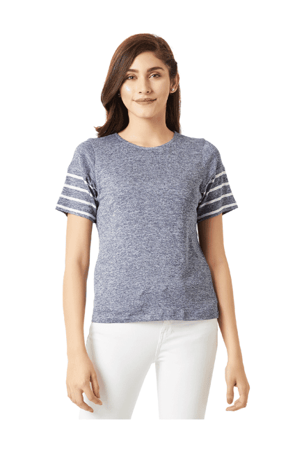 miss chase blue striped top