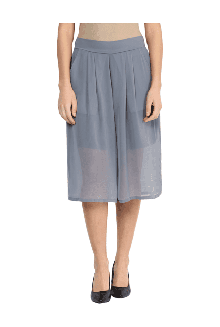 miss chase grey relaxed fit culottes