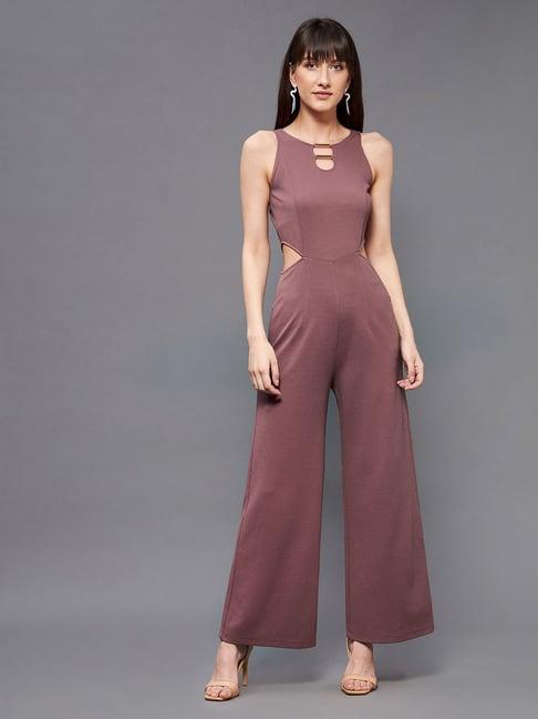 miss chase mauve maxi jumpsuit