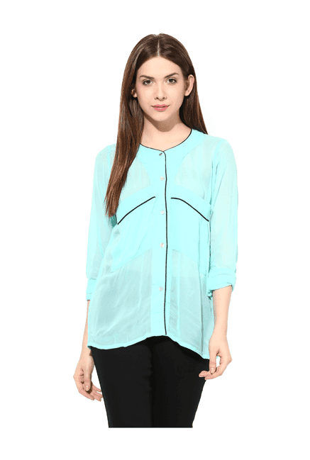 miss chase mint georgette top