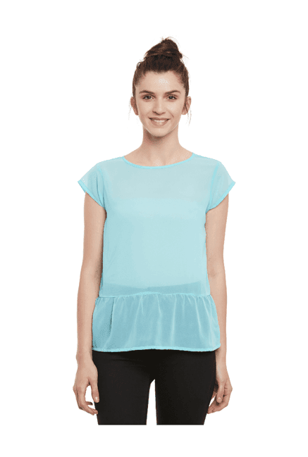 miss chase mint relaxed fit top