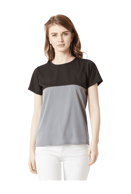 miss chase multicolor round neck top