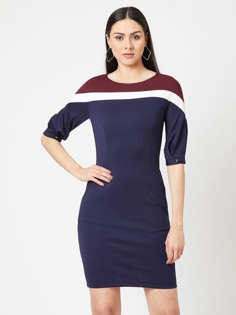 miss chase multicolor slim fit dress