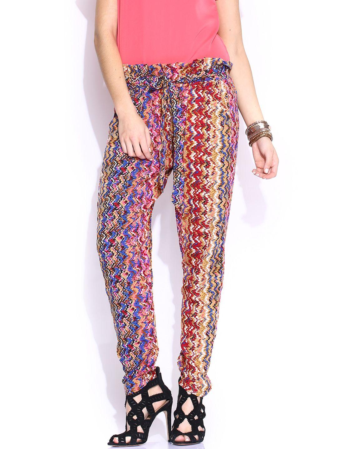 miss chase multicoloured printed trousers