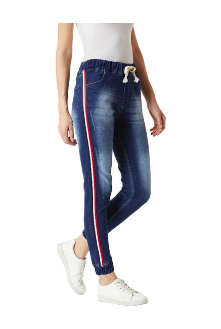 miss chase navy relaxed fit joggers
