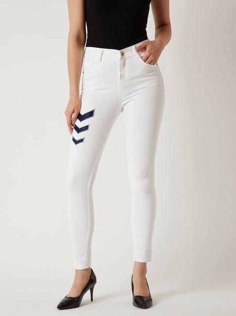 miss chase white cotton jeans