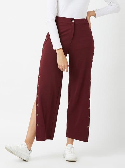 miss chase wine mid rise pants