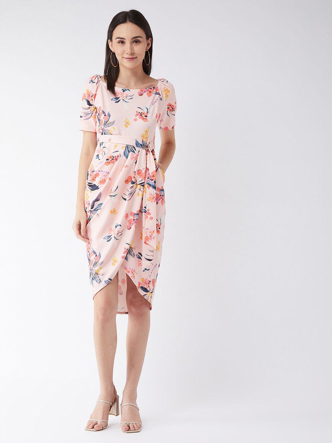 miss chase woman multicoloured floral printed tulip dress