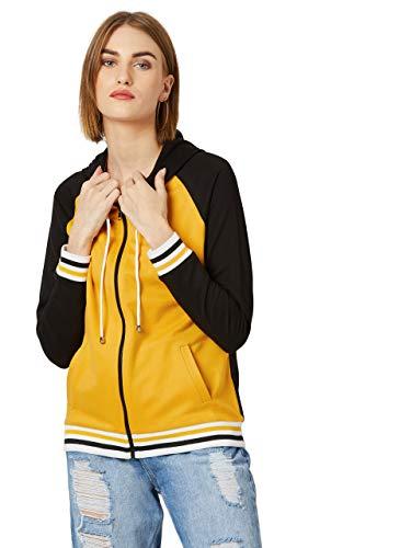 miss chase women's multicolour hooded colour block jacket(mcaw19jkt03-05-218-06,mustard yellow,x-large)