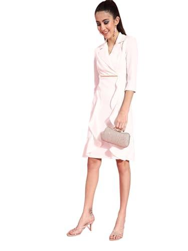 miss chase women's off white solid double breasted knee length dress (mcaw21d13-32-114-04, off white, m)