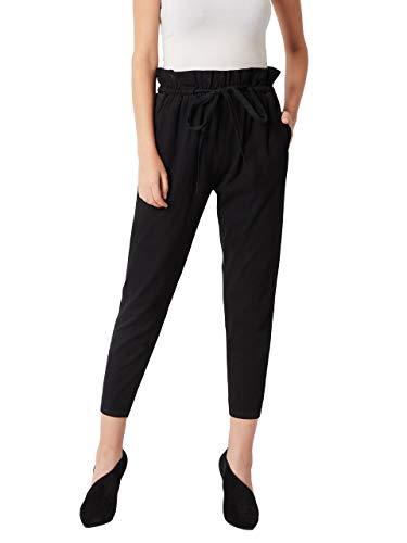 miss chase women's pleat-front denim pants(mcaw18den07-02-62-28,black,28)