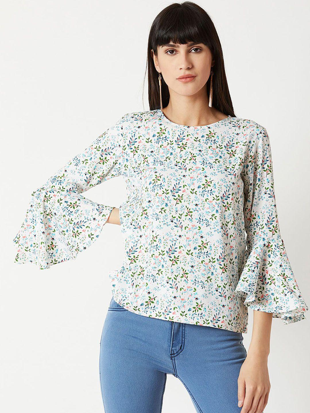 miss chase women white printed top