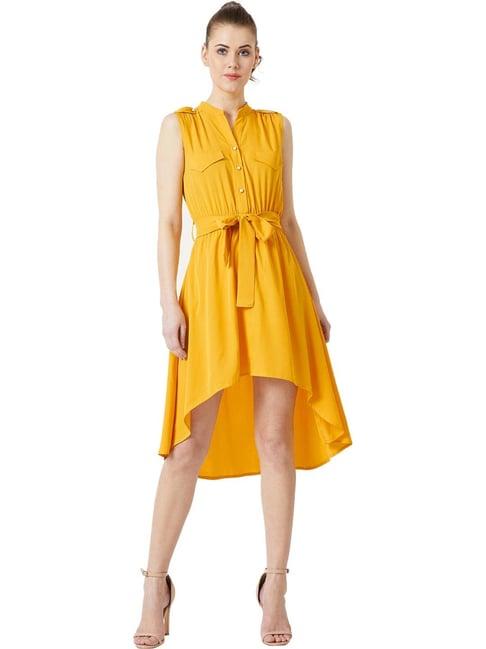 miss chase yellow relaxed fit above knee dress