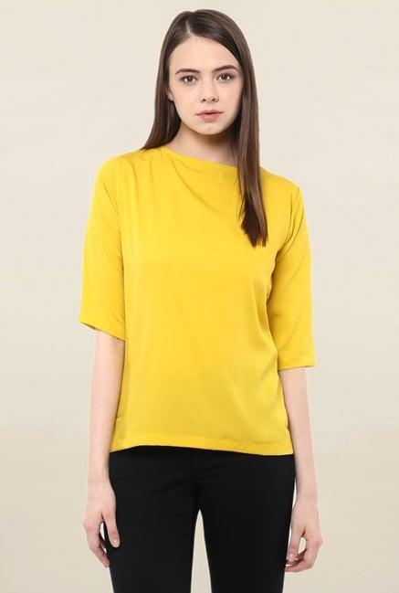 miss chase yellow solid top