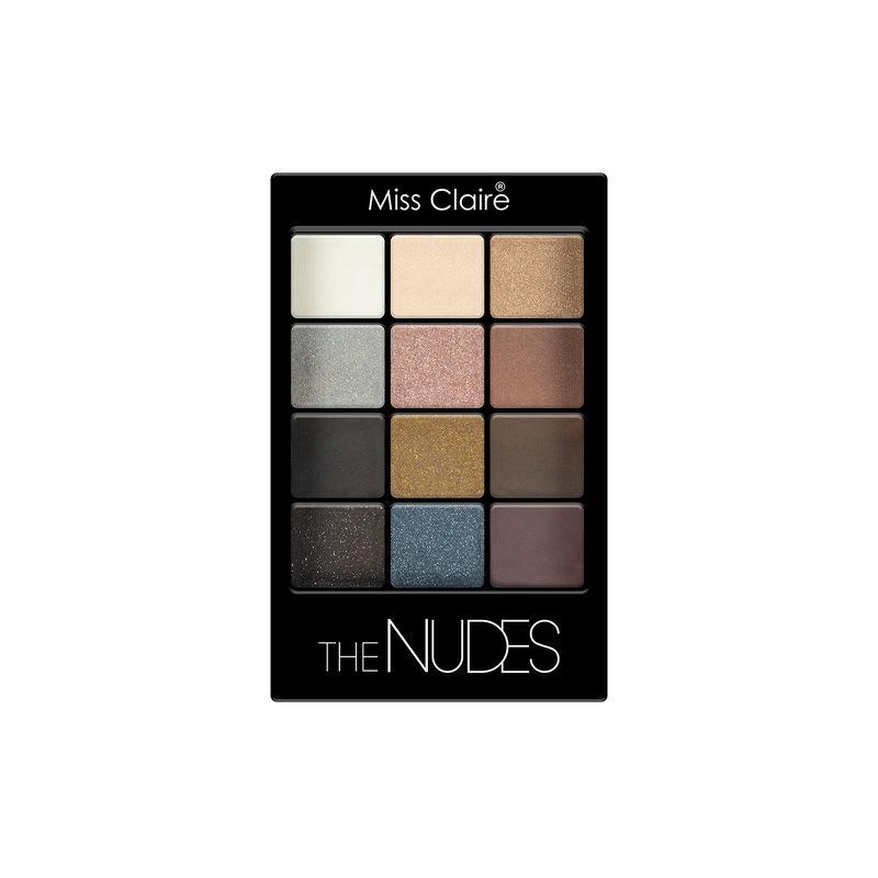 miss claire 12 eyeshadow kit - the nudes