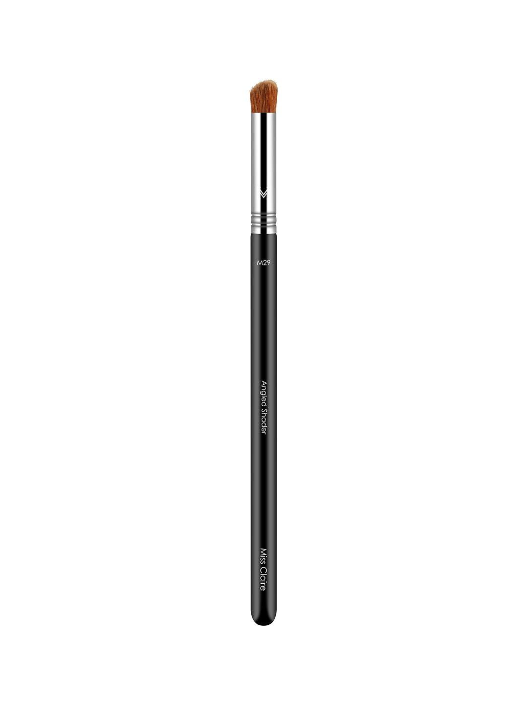 miss claire chrome angled shader brush - m29 black & silver toned
