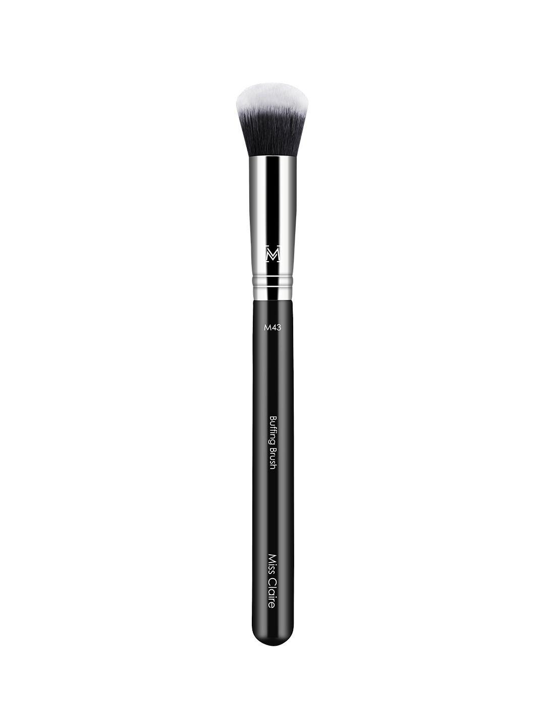 miss claire chrome buffing brush - m43 black & silver-toned