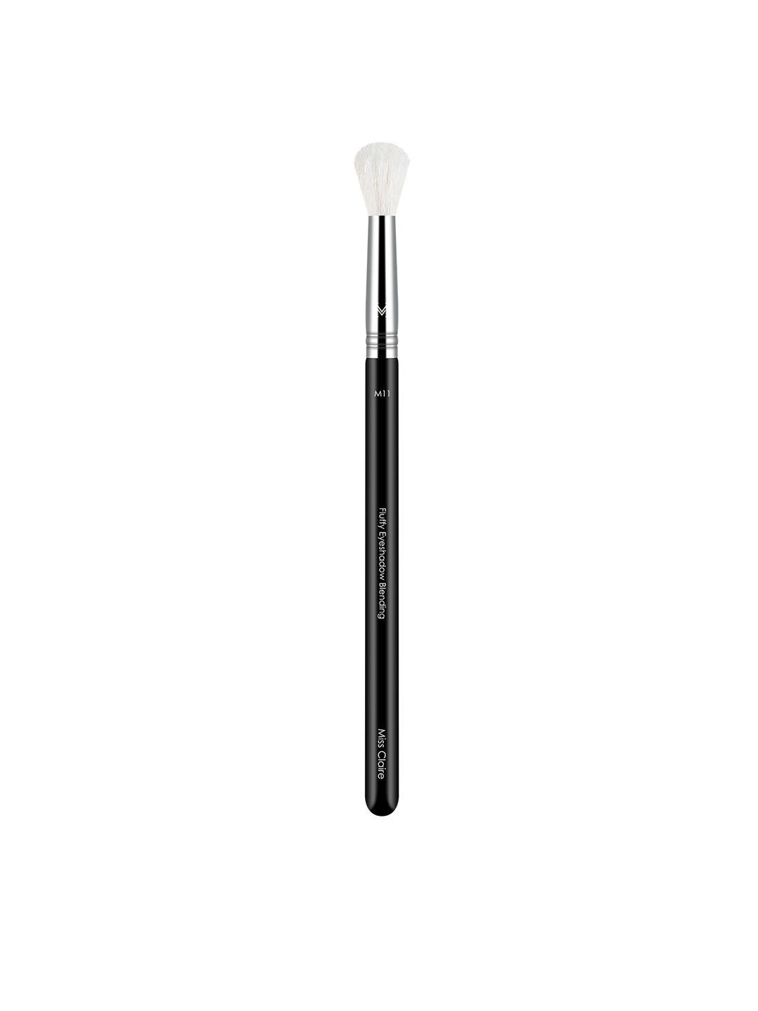 miss claire m11 - fluffy eyeshadow blending brush - white & silver-toned