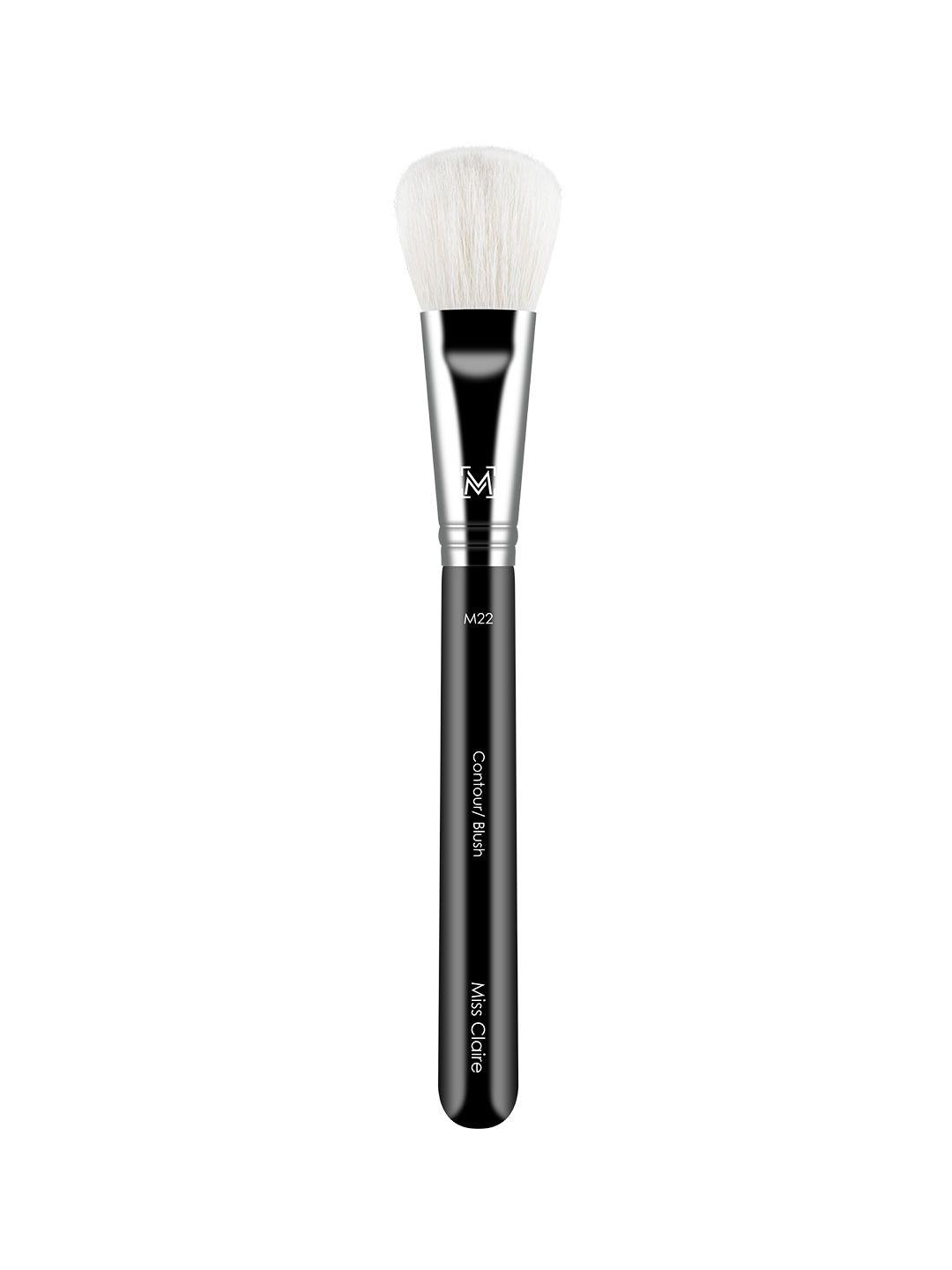 miss claire m22 - contour/blush brush - silver-toned & black