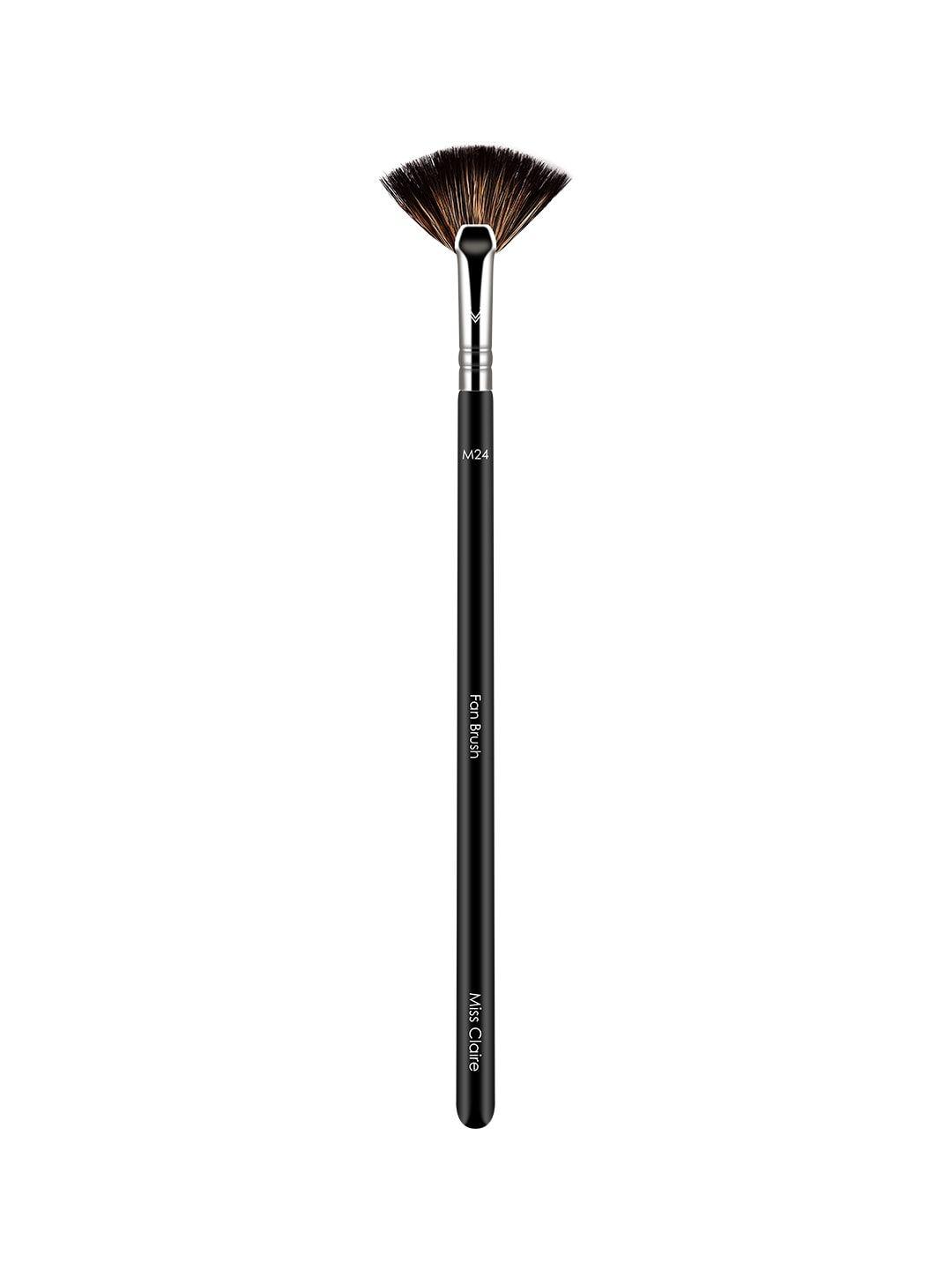 miss claire m24 - fan brush - silver-toned & black
