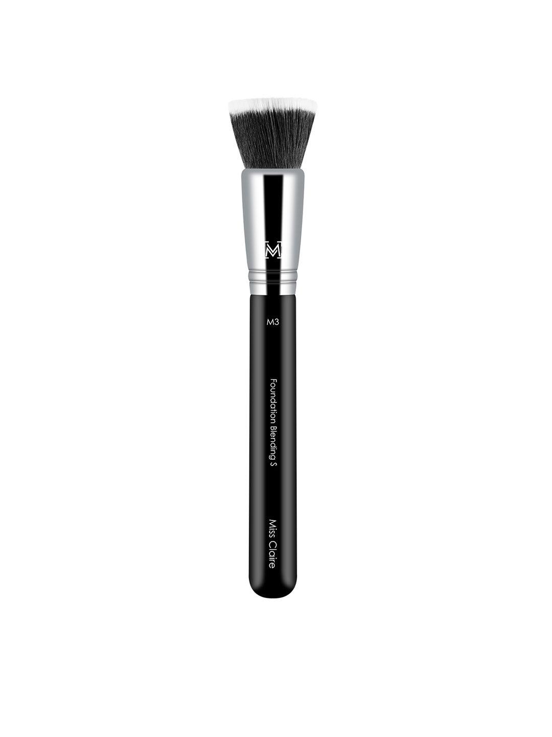 miss claire m3 - foundation blending brush (s) - silver-toned & black