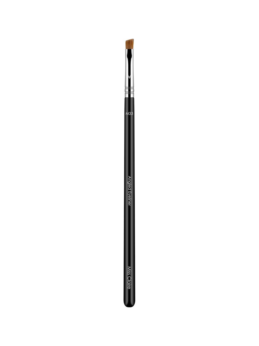 miss claire m33 - angled eyeliner brush - silver-toned & black