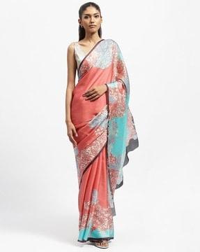 miss congeniality printed saree