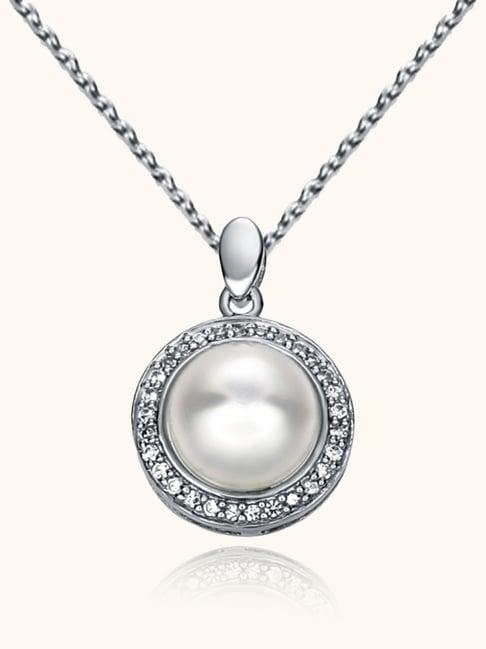 miss jo 92.5 sterling silver elegance pearl necklace