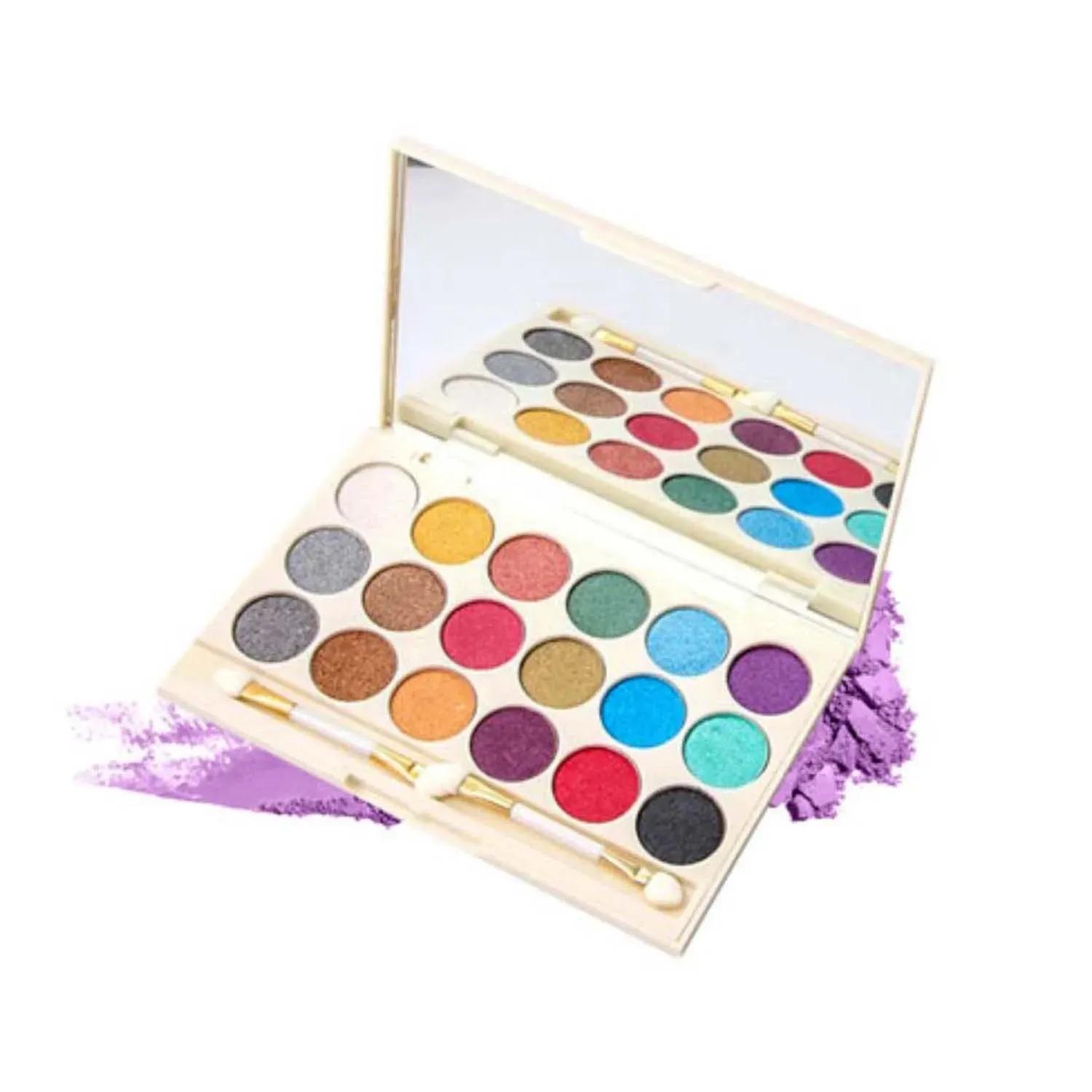 miss rose 18 color glitter eyeshadow palette - w02 (20g)