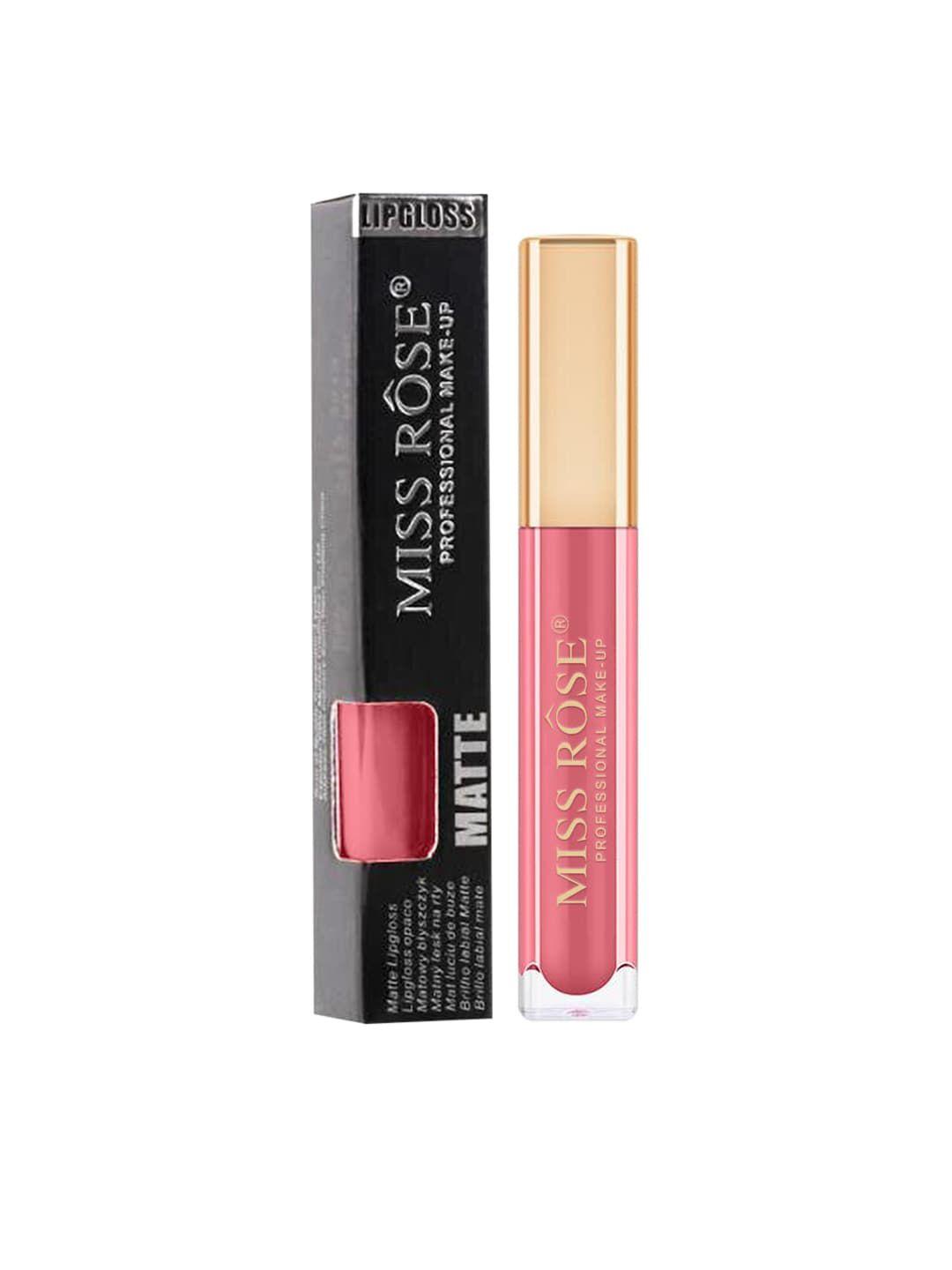miss rose matte long lasting liquid lip gloss - 16 pink