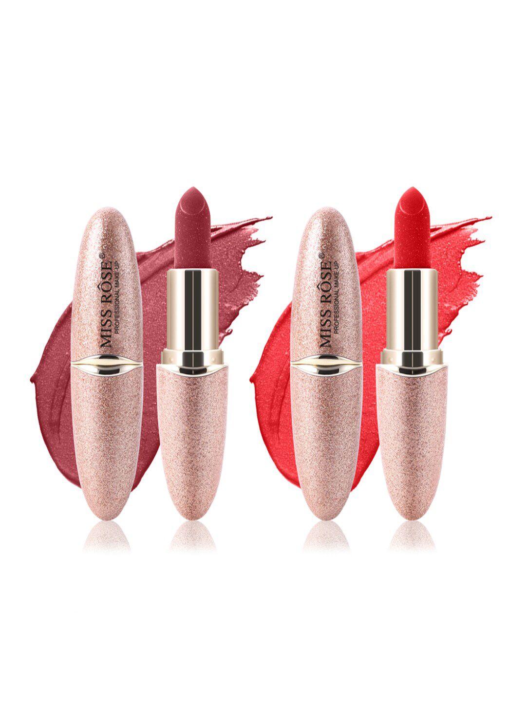 miss rose set of 2 matte smooth velvet lipstick - 46 & 05