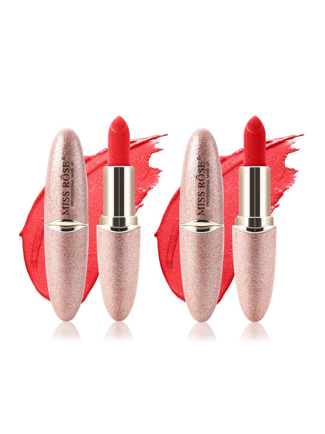 miss rose set of 2 matte smooth velvet lipstick - 46 & 43