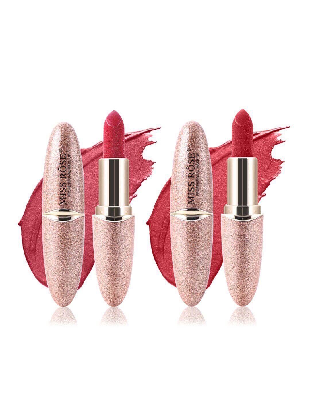 miss rose set of 2 matte smooth velvet lipstick 7301-411 01+47