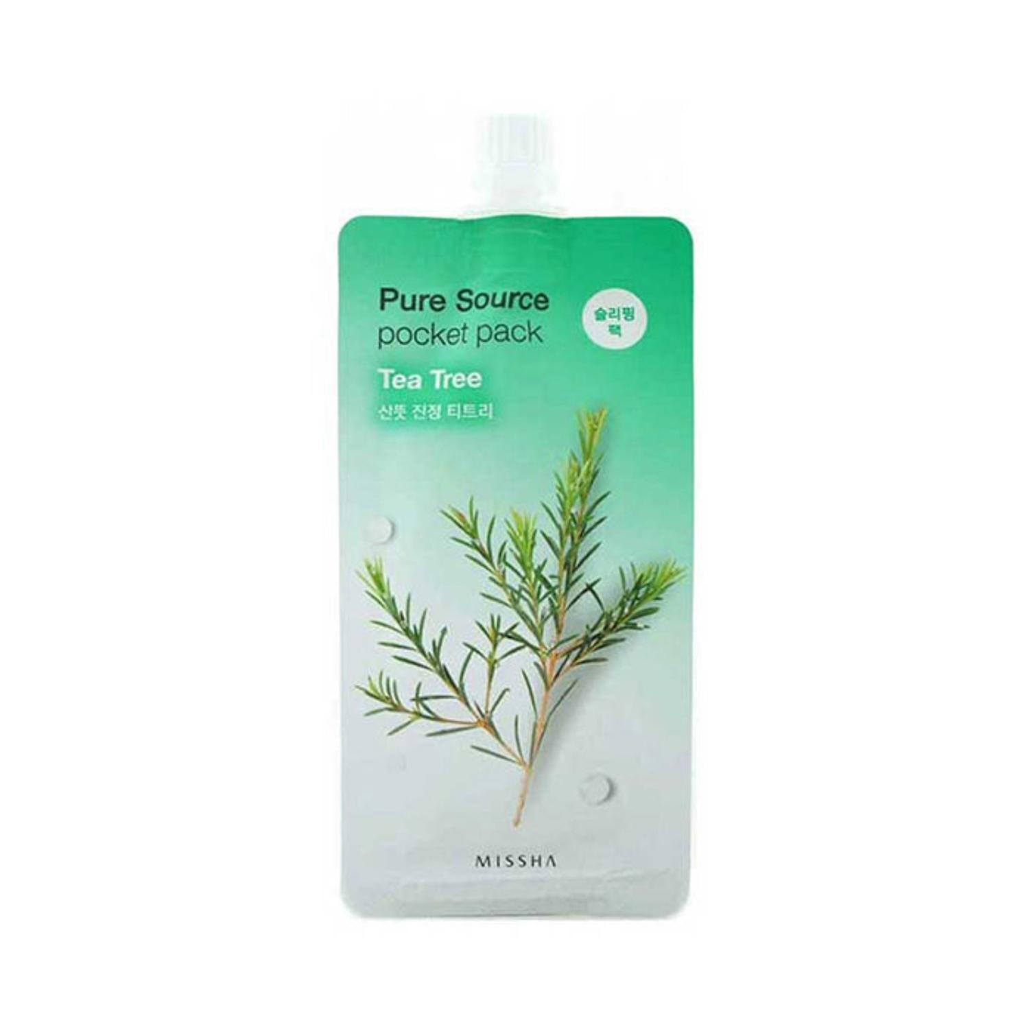missha pure source tea tree pocket pack (10ml)