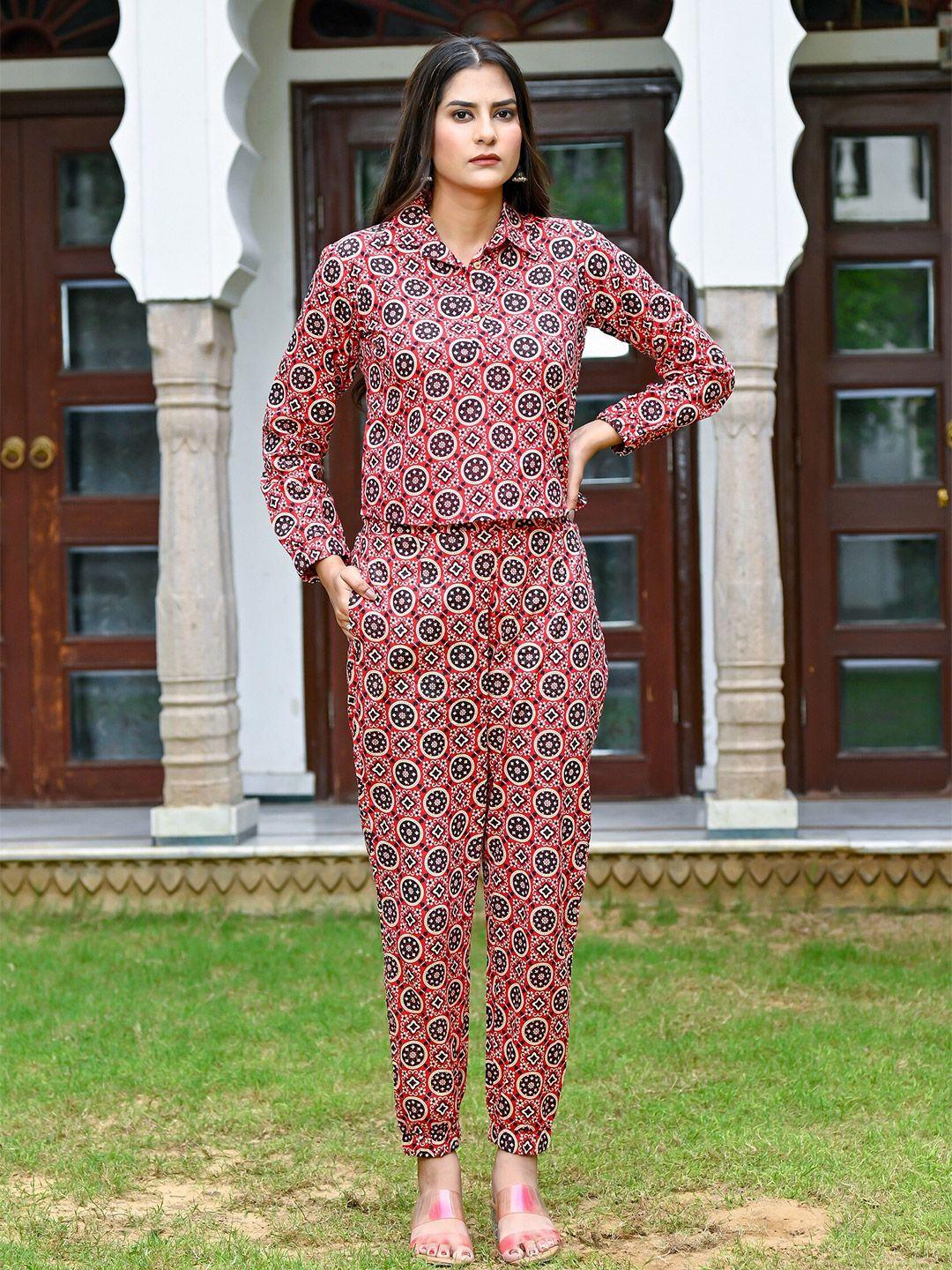 misskurti women printed co-ords set