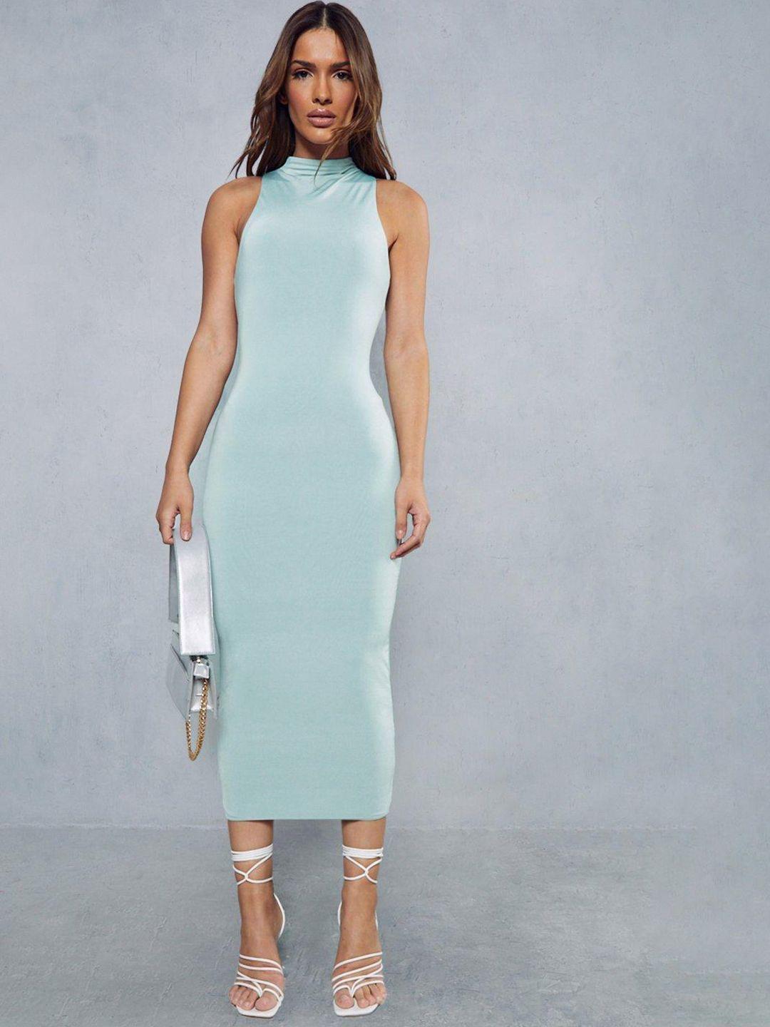 misspap high neck bodycon midi dress