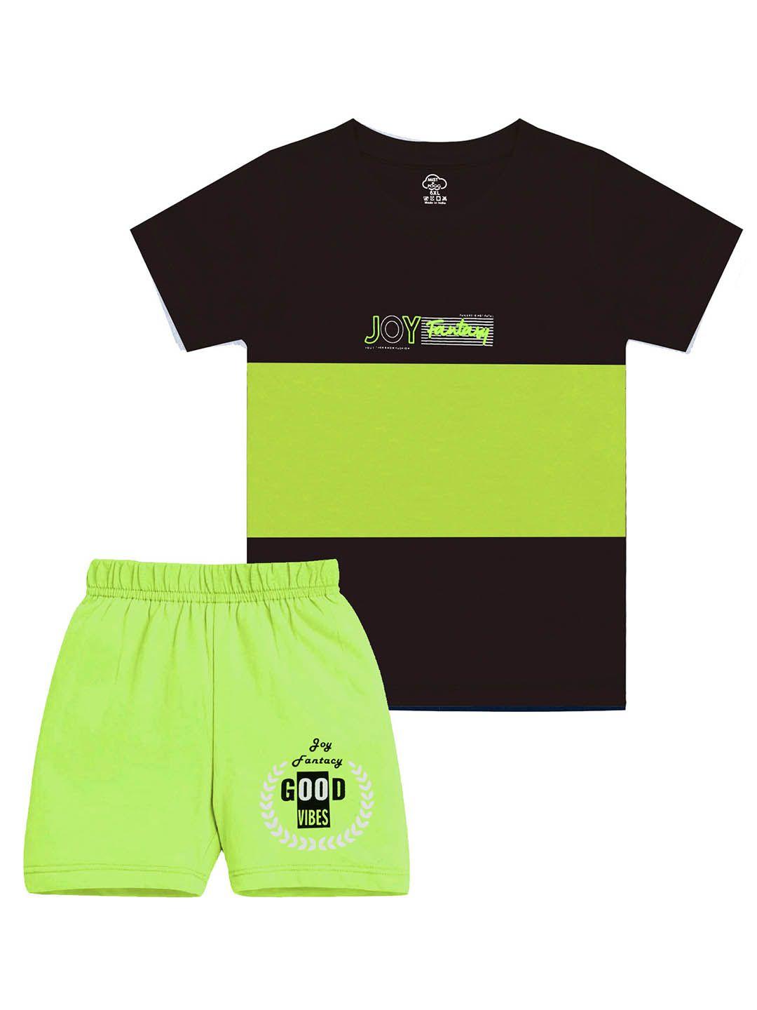 mist n fogg kids colourblocked t-shirt with shorts