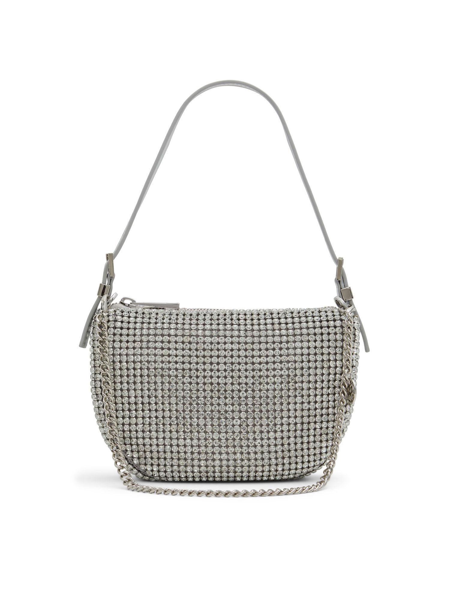 mistera womens silver shoulder bag (s)