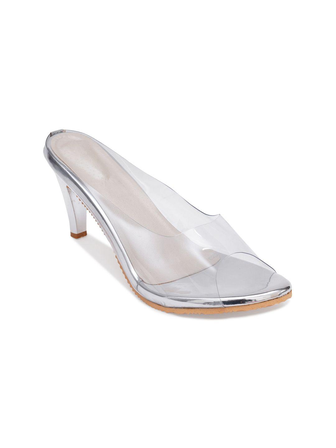 misto silver-toned peep toes