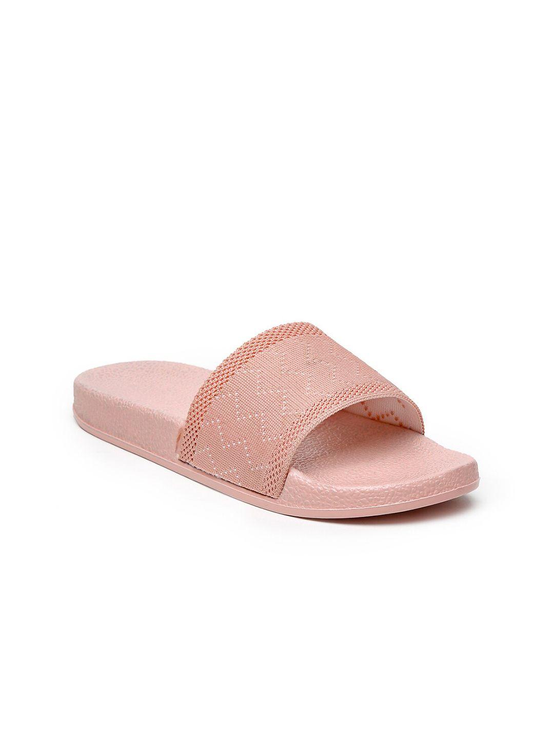 misto women pink flat sliders