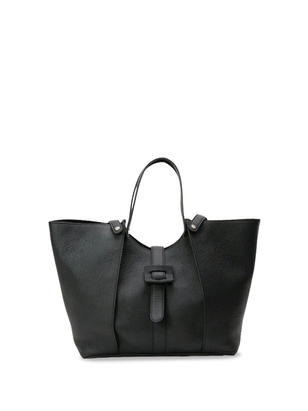 mistry textured oversized structured leather handheld bag