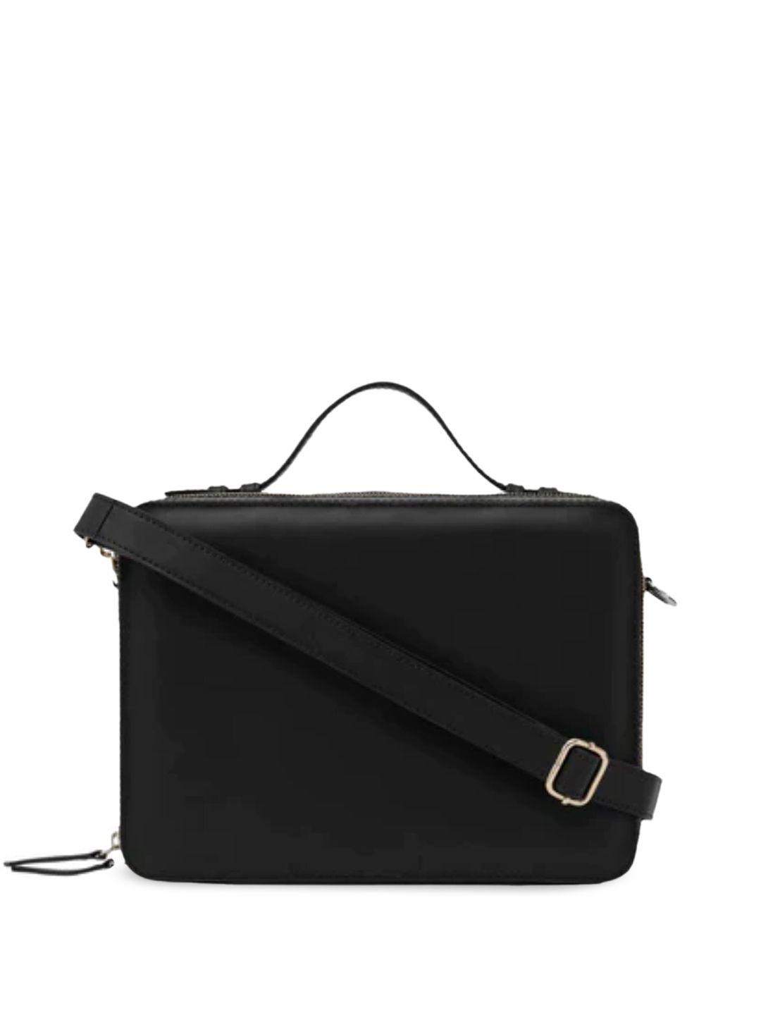 mistry textured leather structured satchel