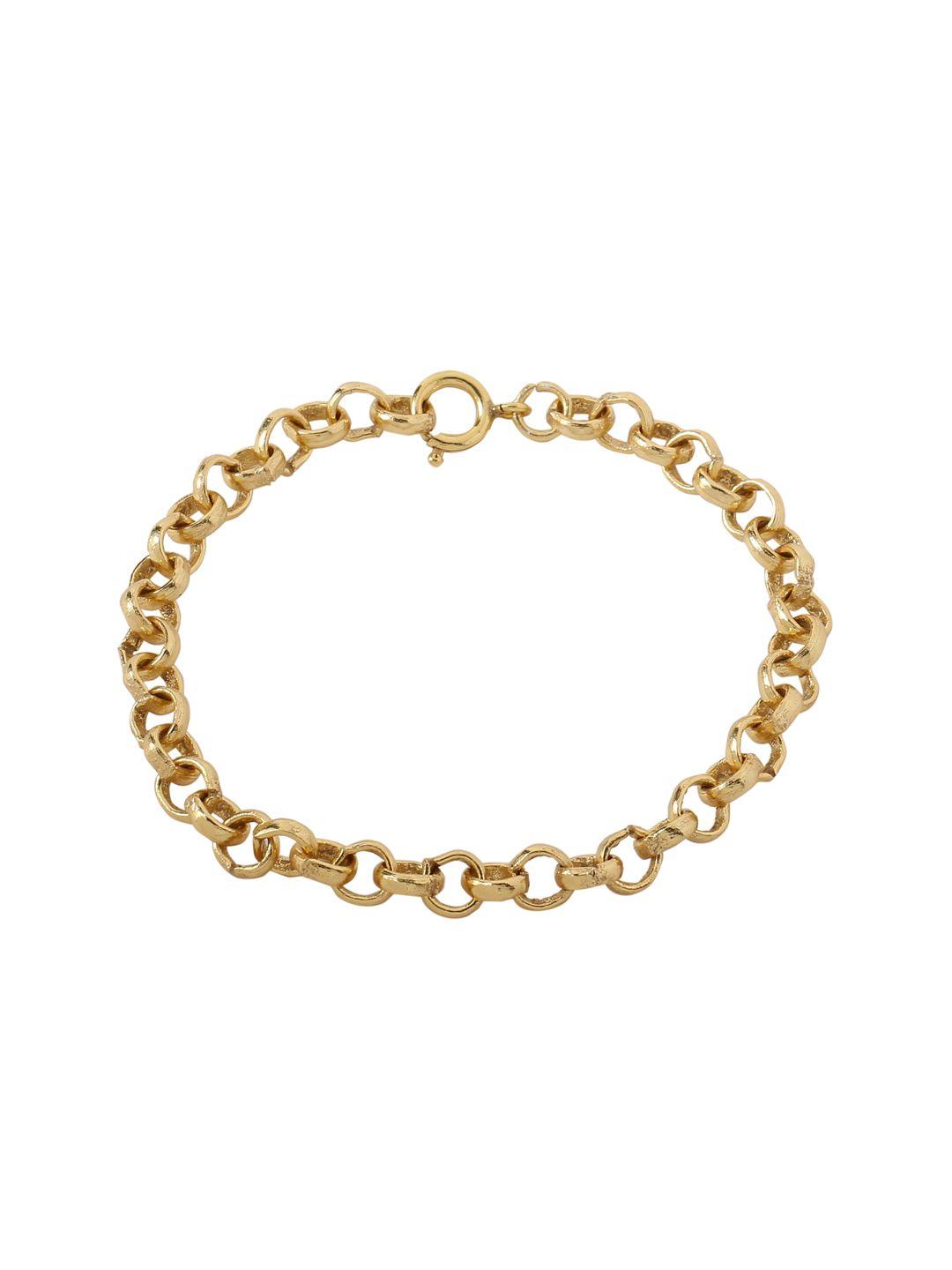 mitali jain women brass gold-plated charm bracelet