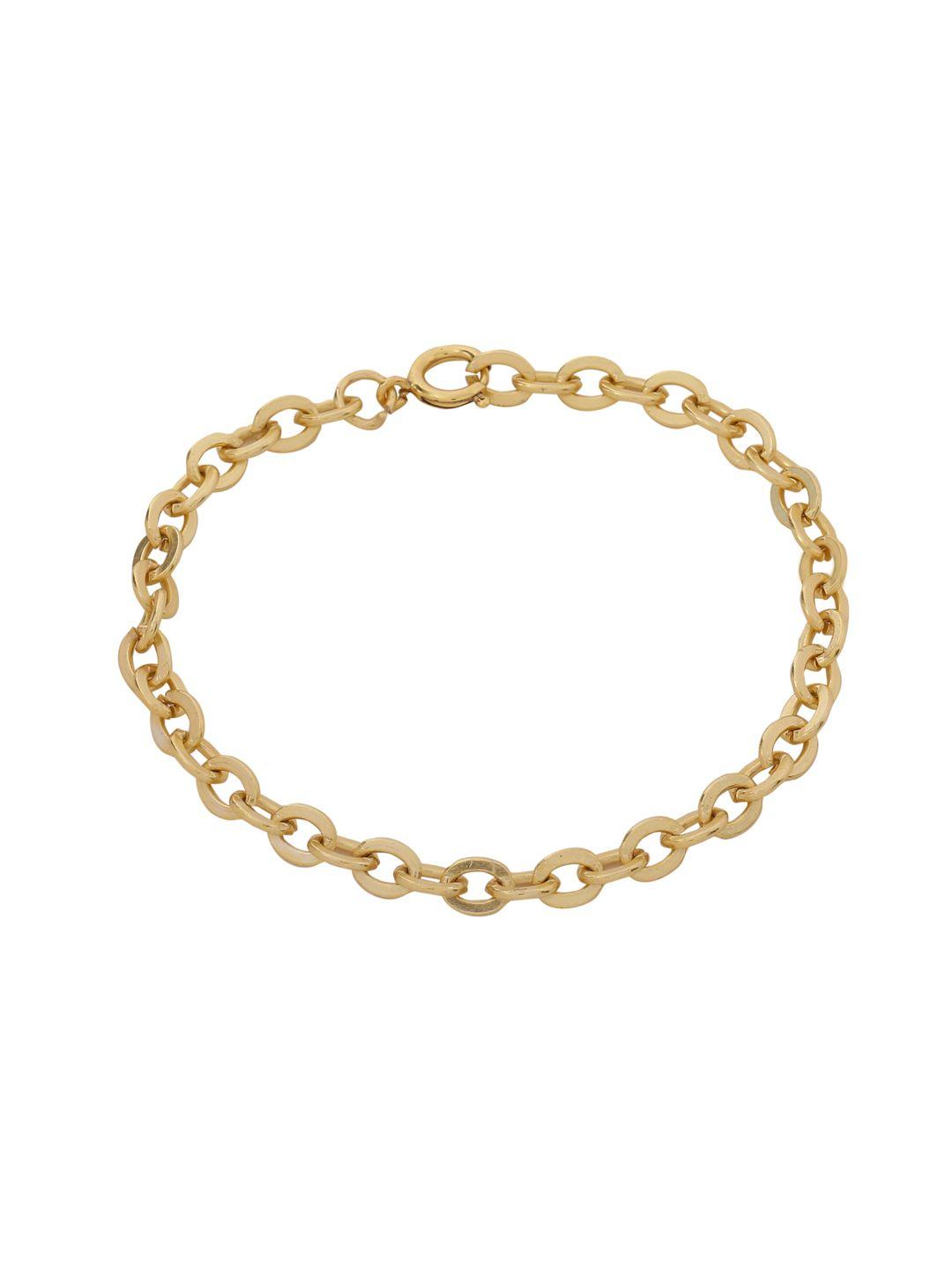 mitali jain women brass gold-plated link bracelet
