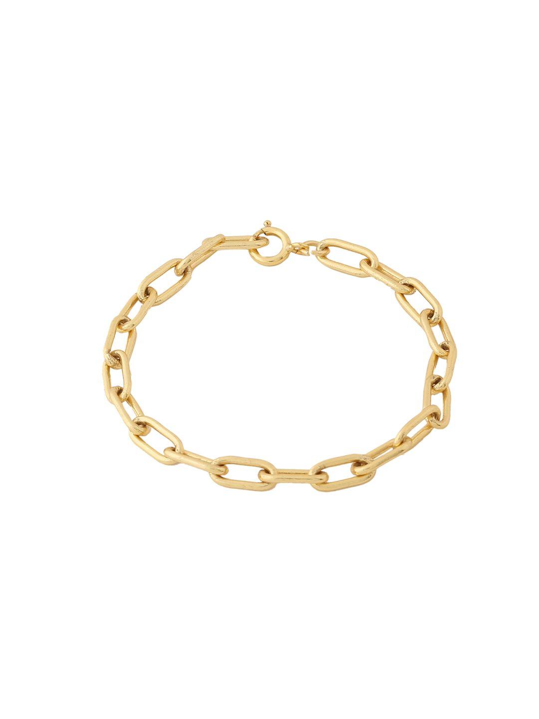 mitali jain women brass gold-plated wraparound bracelet