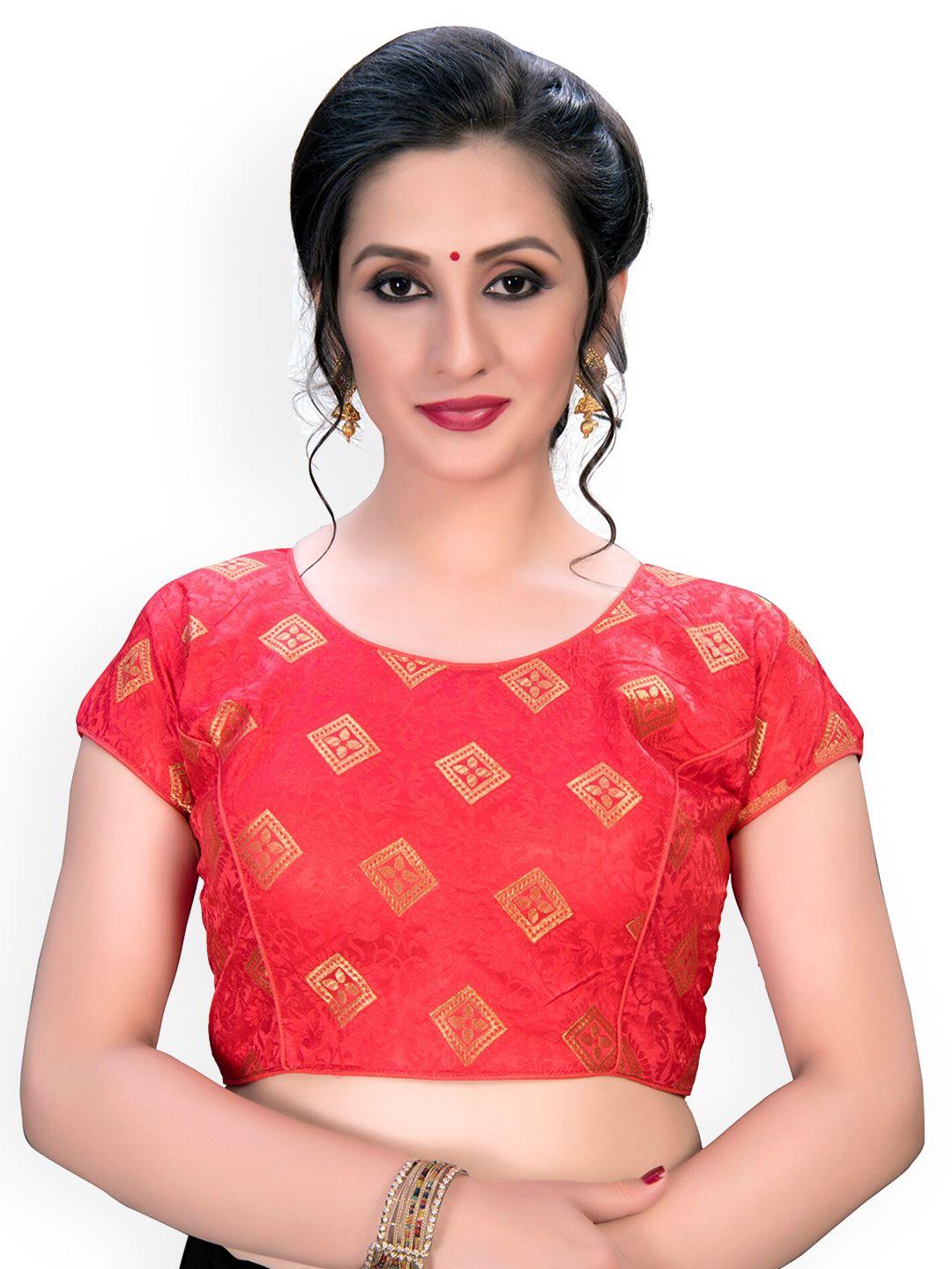 mitera printed silk saree blouse