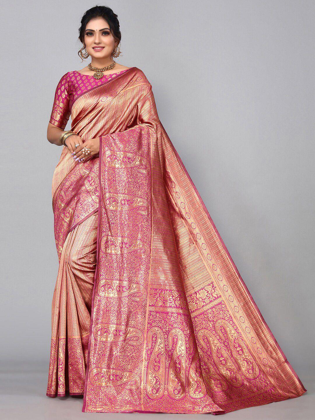 mitera  ethnic motifs zari kanjeevaram saree